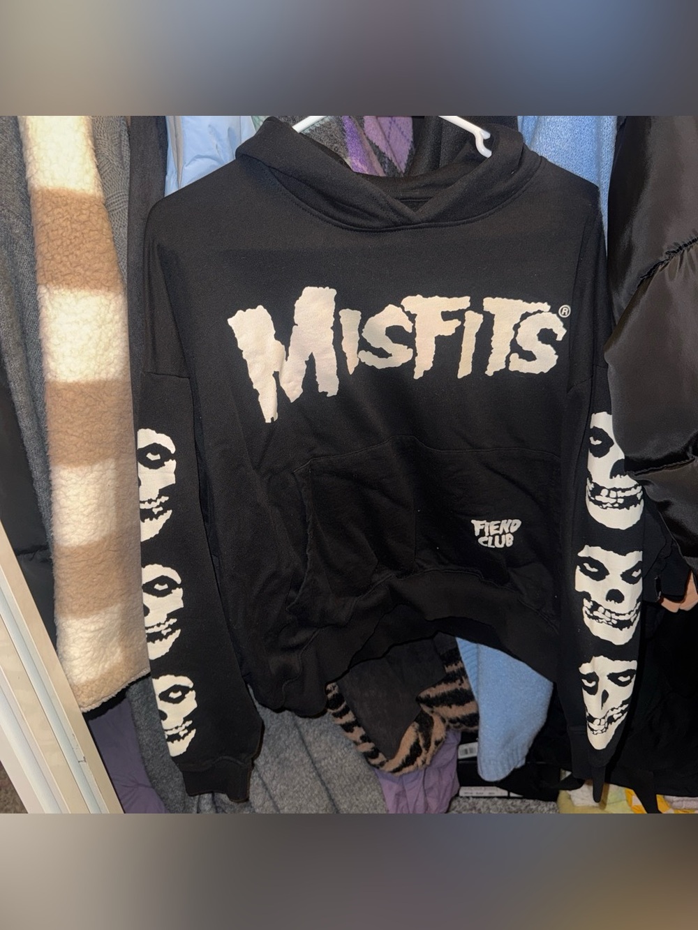 Black Graphic Hoodie Sweater - Fiend Club